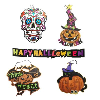 WellHome - 5-teiliges Halloween-Dekorationsset (Girlande und hängende Ornamente)