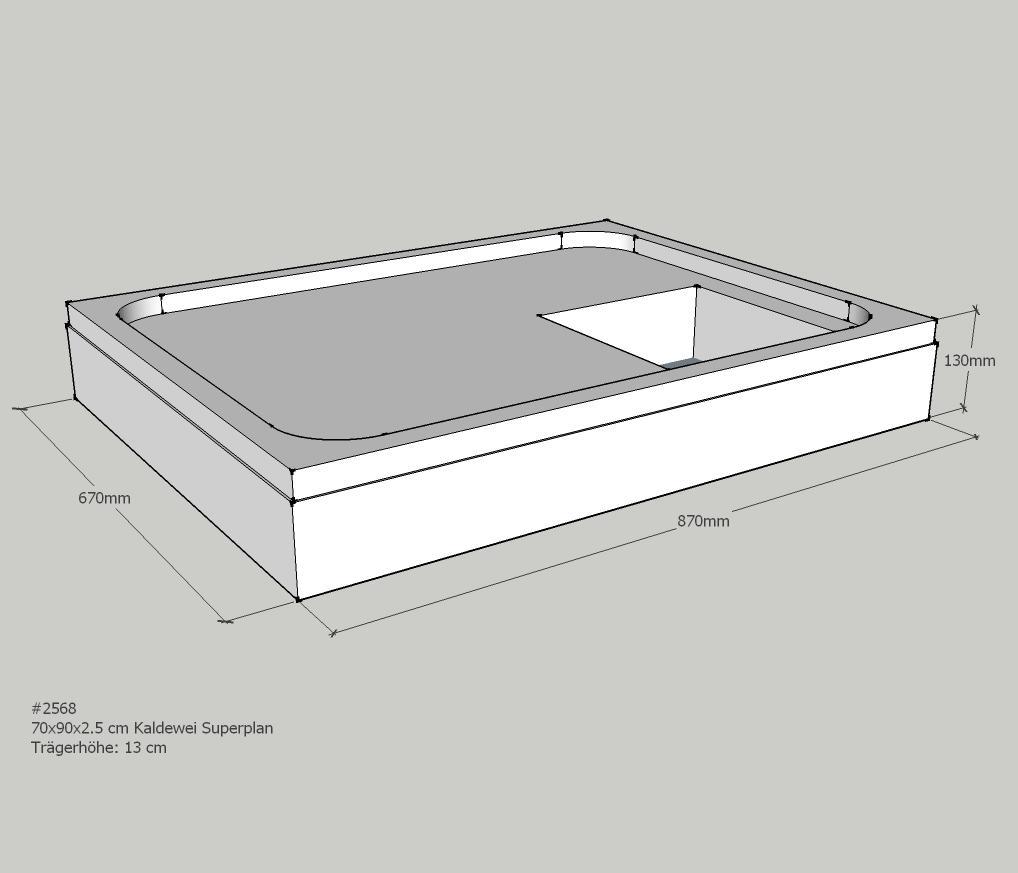 Neuesbad Wannenträger für Kaldewei Superplan 70x90x2,5 SD21839