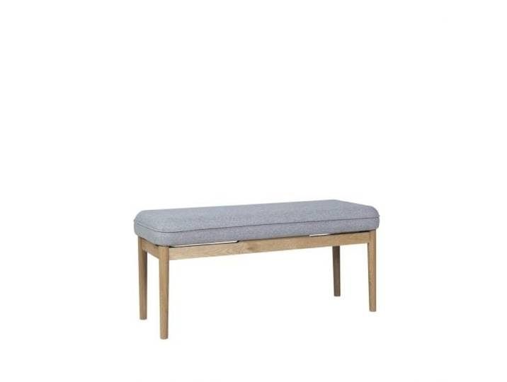 Hubsch Bank met kussen - naturel/grijs