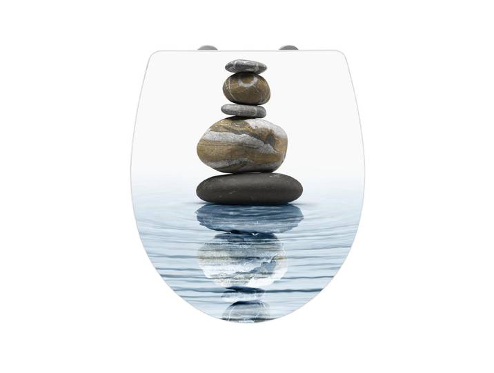 WC-Sitz WENKO Meditation , bunt, B:38cm L:45cm, Kunststoff, WC-Sitze, WC-Sitz