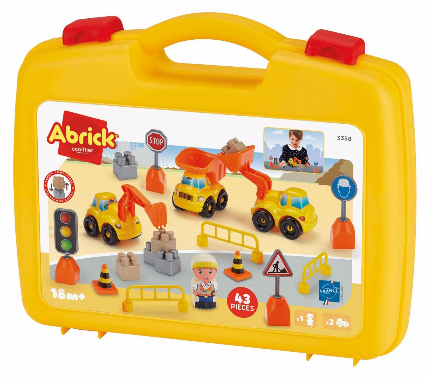 Ecoiffier Abrick 3358 Construction Vehicle Case - The Construction Aces - 18 maanden+