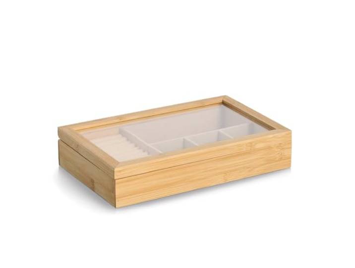 Zeller Schmuckkästchen, Bambus/MDF/Glas