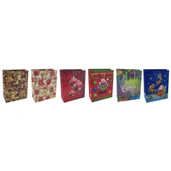 6 Weihnachtstüten Geschenkbeutel Geschenkebeutel Set Weihnachtsmotive