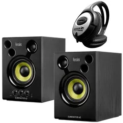 Hercules DJ Monitor 42 Monitor-Boxen mit Kopfhörer, DJ Controller