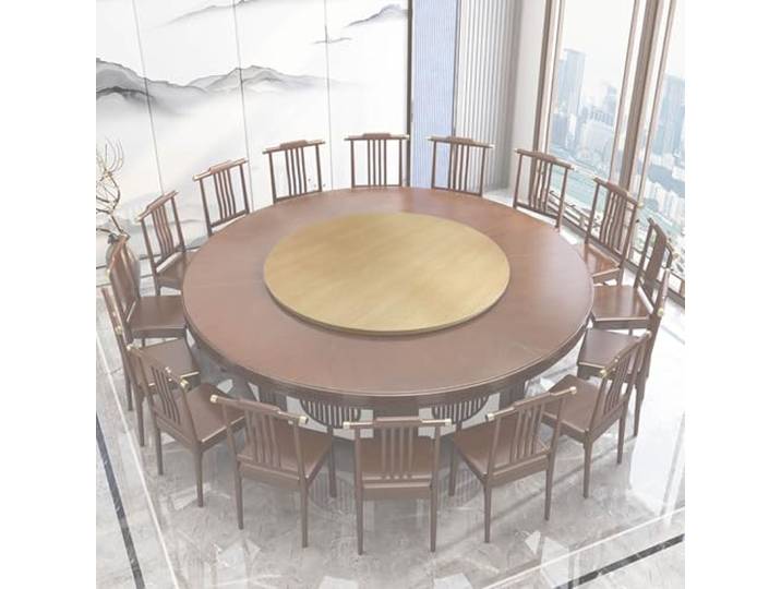 Lazy Susan Drehplatte Esstisch Drehteller, 360° Drehbarer Drehscheibe, 70/80/90/100cm Tischplatte Drehscheibe, Runde Drehbare ServierPlatte, Holz Drehbare Drehplatte, Mit Silent Base(A,60cm-24in)