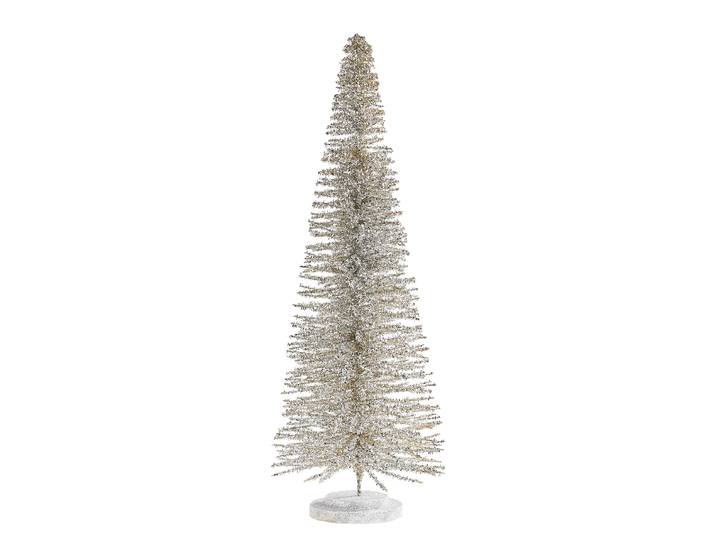 Tanne X-MAS Glitter 60cm Silber/Silber