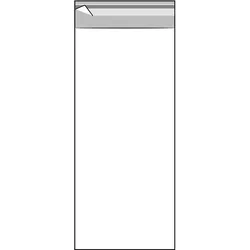 100 Klappenbeutel, wiederverschließbar, OPP-Folie, transparent 100 x 250 mm