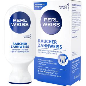 Perlweiss Zahnpasta Raucher Zahnweiss Whitening, weiße Zähne, 50 ml
