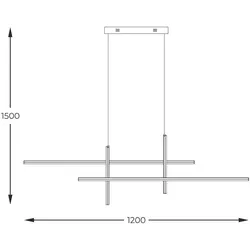 Zuma Line 003064-026640 LED Pendelleuchte EDGE integrierte LED-Quelle