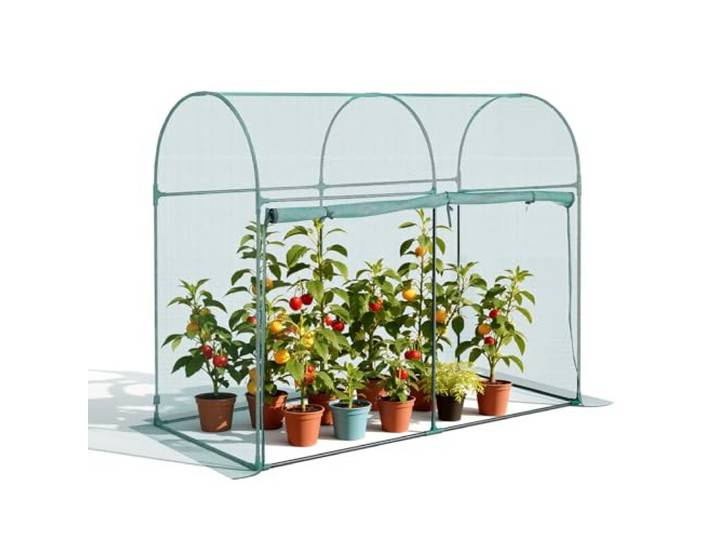 VEVOR Cage à Culture Jardin 1\,8x0\,91x1\,5 m Cage à Plantes avec Porte Zippée pour Tomates\, Filet Anti Oiseaux Résistante au Vent Filet de Protection de Plantes Couverture de Potager Surélevé Extérieur