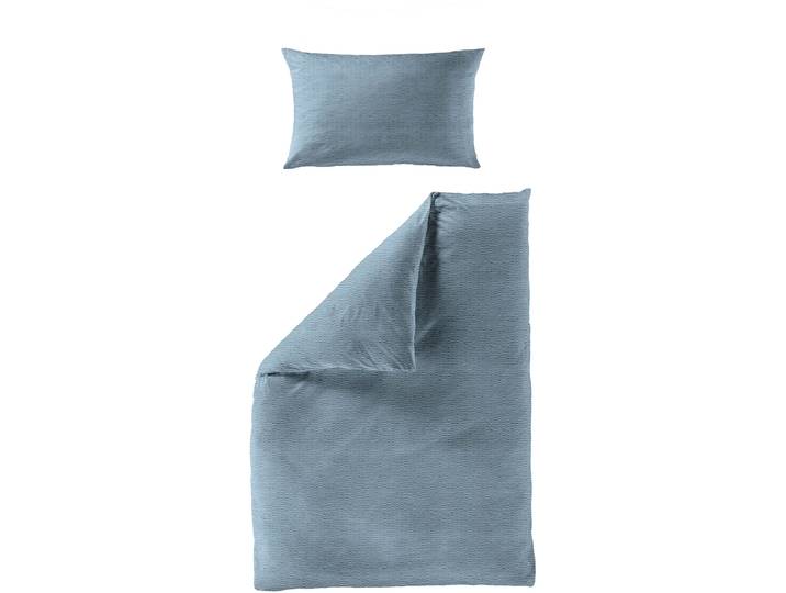 Bettwäsche BIERBAUM Chic Uni , blau, B/L: 135cm x 200cm, 1 Stk., 1 Stk., Seersucker, B/L: 40cm x 80cm, 2 Stk., Seersucker, Obermaterial: 100% Baumwolle, Bettwäsche, Bettwäsche, Schickes Unidesign: Modern und elegant für jedes Schlafzimmer