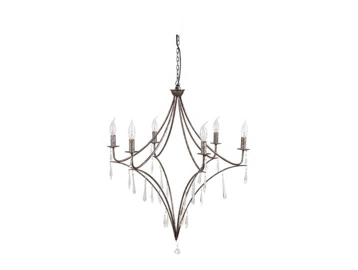 Lustre avec pampilles en verre