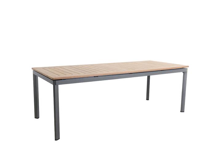 MWH Alutapo Dining Tisch Aluminium/Teak