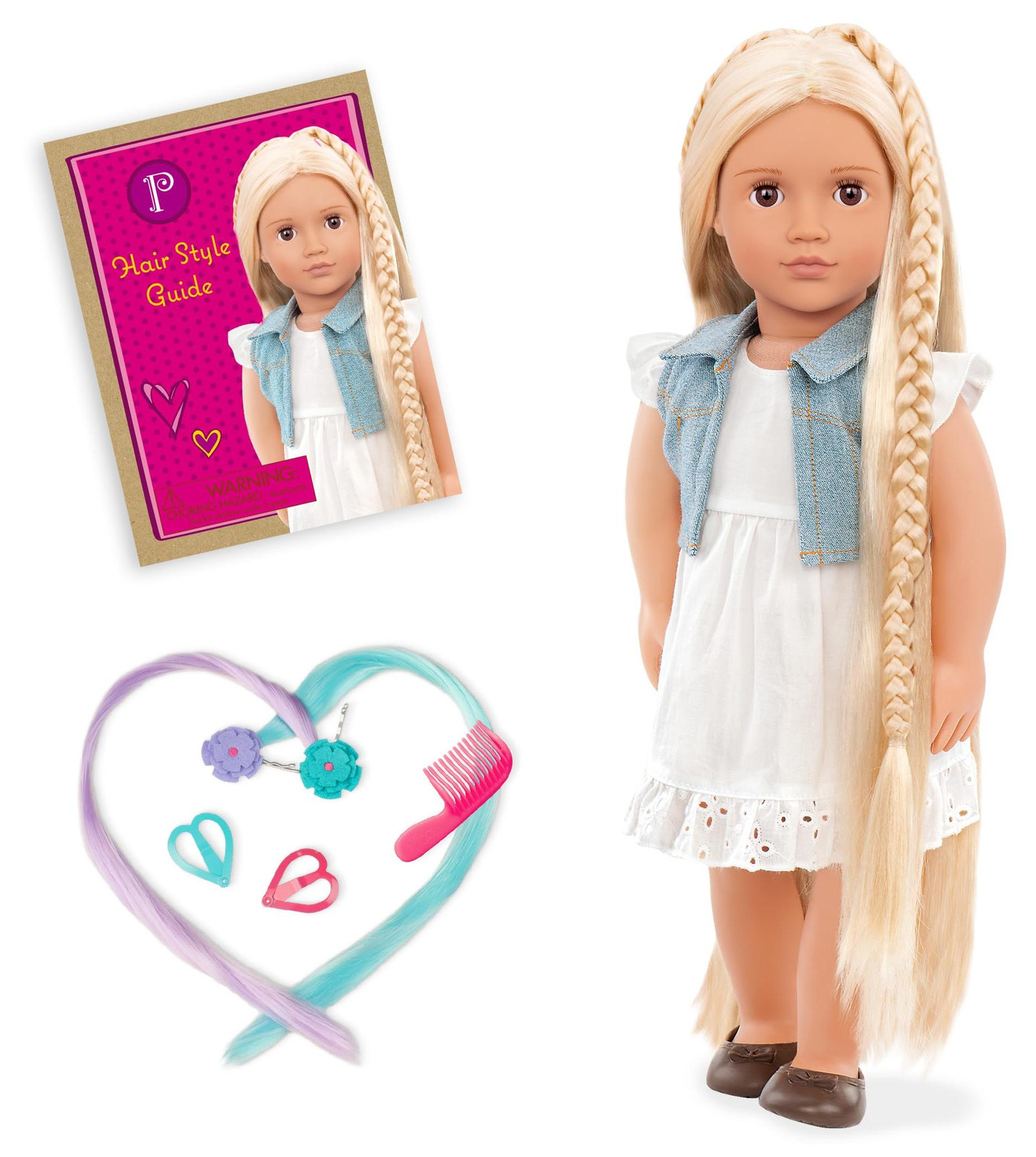 Our Generation Phoebe pop met haarverlenging, 46 cm