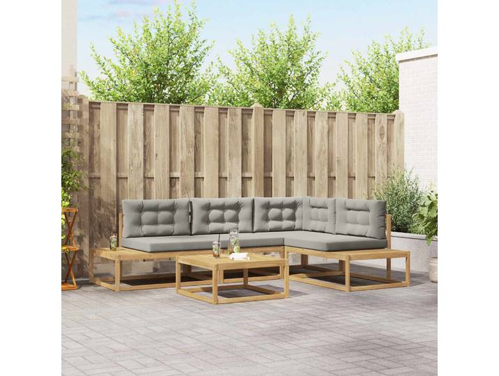 vidaXL Outdoor-Sofagarnitur 5 stk. Weiß 79 x 79 x 37 cm Polyester