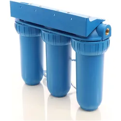 Naturewater NW-BR10B5 3 Stufen Filter 5μ 23,89mm 1" Sedimentfilter Aktivkohle, Wasserfilter, Blau