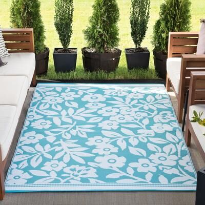 Alise Rugs Sundown Beach Floral Indoor/Outdoor Area Rug