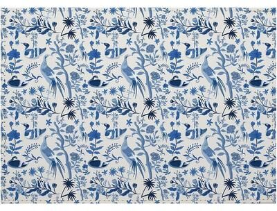 Thirstystone Chinoiserie Birds Luxurious Vegan Leather Placemats 4 Pack Look and Feel of Genuine Leather Infused with Copper, Wipes Clean