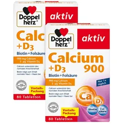 Doppelherz Calcium 900+d3 Tabletten 2X80 St