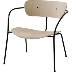 &Tradition Pavilion AV5 Loungesessel, schwarz / eiche lackiert