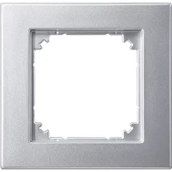 Merten 488160 M-PLAN II-Rahmen, 1fach, bündiger Einbau, aluminium