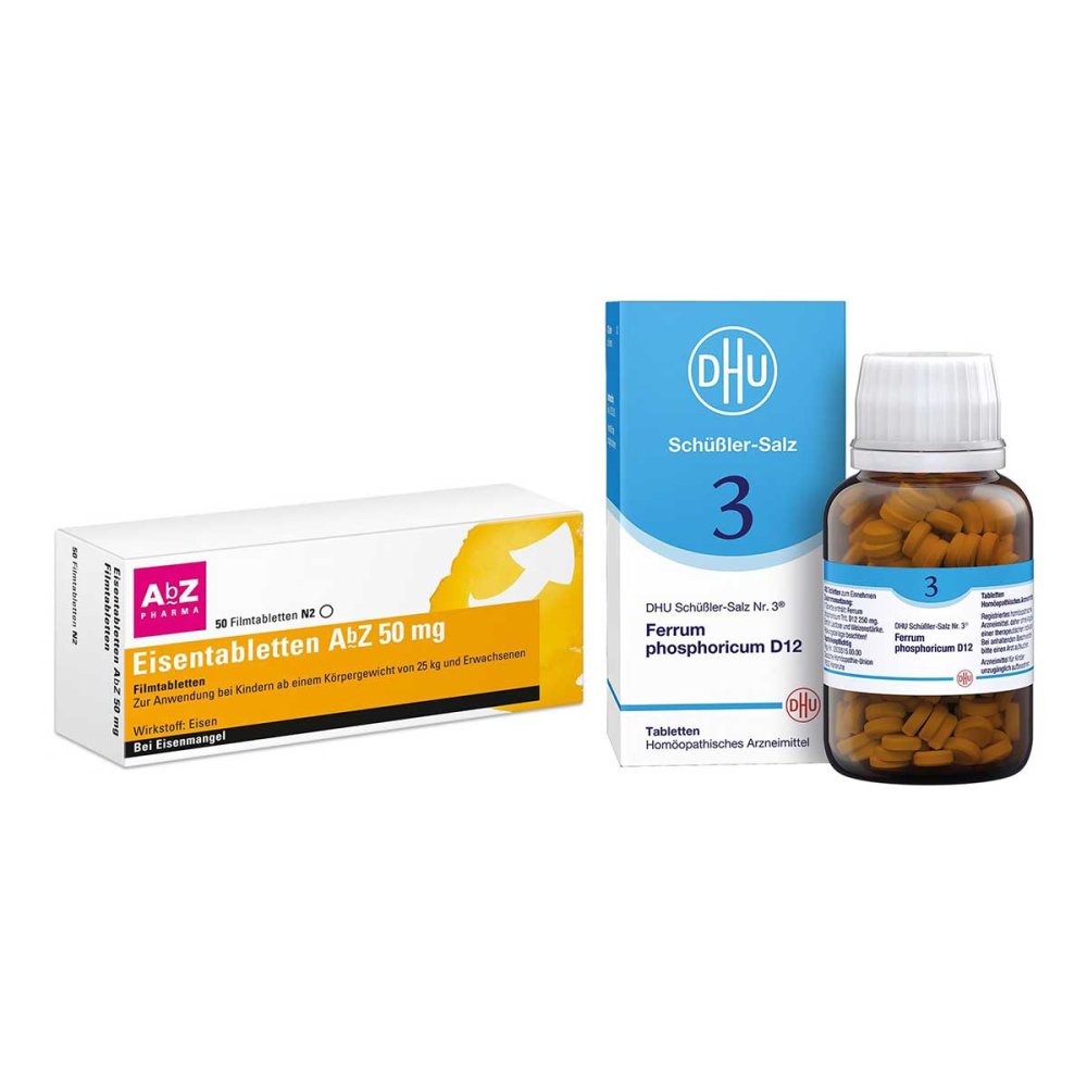 DHU Schüßler-Salz Nummer 3 und Eisentabletten Abz 50mg 08105296