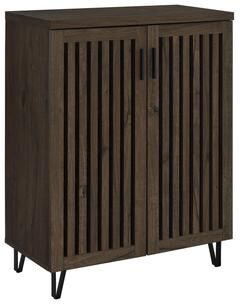 2-Door Entryway Shoe Storage Cabinets, Smoked Oak