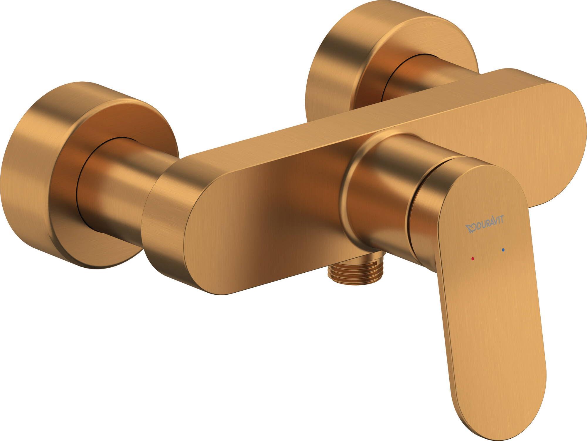 Aufbau-Duscharmatur, Einhebel, Auslauf 78 mm, gebürstetes Bronze