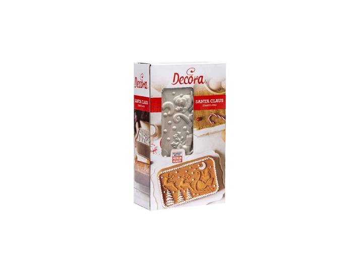Backform DECORA Decora Backform Weihnachtsmann Aluminiumguss Grau Antihaft , grau, B:15cm T:27cm, Küchenformen, Backform