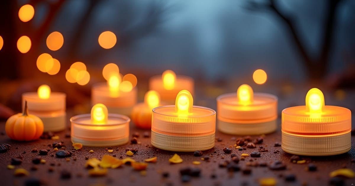 Afoosoo 50 stuks Onderwater LED kaarsen, Batterijgevoede flakkerloze Tealights voor decoratie