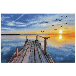 Diamond Dotz Diamond Painting Sonnenuntergang See