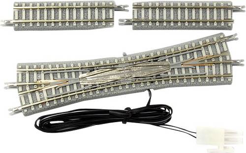 Rokuhan 7297068 Z Gleis (mit Bettung) Doppelkreuzungsweiche, elektrisch 112.8mm 13° 1 Set