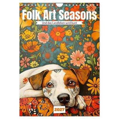 Folk Art Seasons (Wandkalender 2027 DIN A4 hoch), CALVENDO Monatskalender
