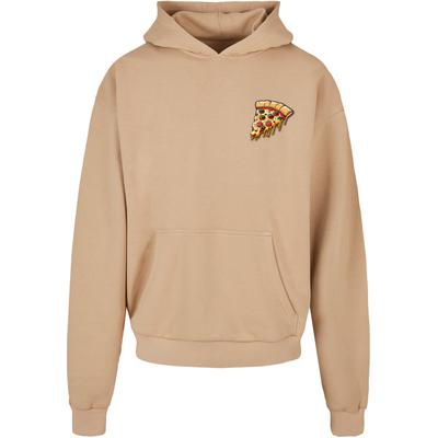 Kapuzenpullover MERCHCODE "Merchcode Pizza Comic Ultra Heavy Hoody", Herren, Gr. XL, beige (unionbeige), 100% Baumwolle, mehrfarbig, oversize, ohne Ausschnitt, Pullover Kapuzenpullover