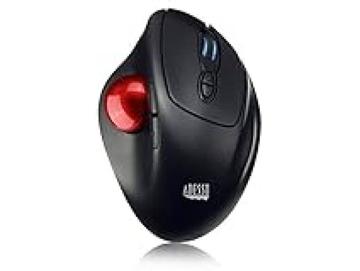 Adesso iMouse T30 souris RF Wireless Trackball 4800 DPI Droitier - Souris (Droitier, Trackball, RF Wireless, 4800 DPI, Noir, Rouge)