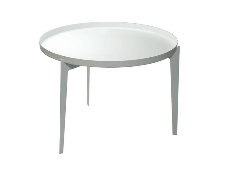COVO table basse ILLUSION (Blanc Large - Métal peint à la poudre)