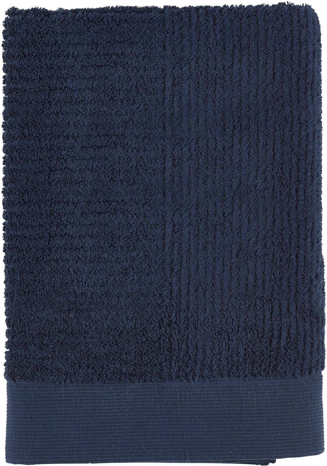 Duschtuch ZONE DENMARK "Classic 70 x 140 cm", blau (dunkelblau), B:70cm L:140cm, Baumwolle, Handtücher, Duschtuch dunkelblau B/L: 70cmx140cm, 1 Stk.