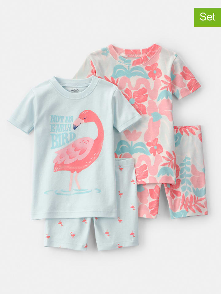 carter's 2er-Set: Pyjamas in Hellblau - 104