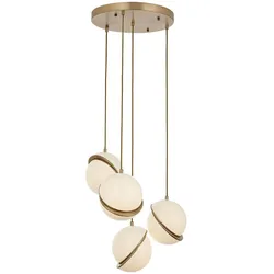 Deckenlampe in Weiß- und Vintagefarbe 40x40x110cm WellHome Bled