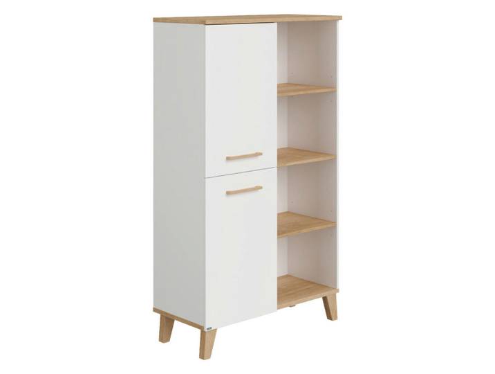 Paidi Regal, Weiss, Eichefarben, Holz, Eiche,Eiche, massiv,massiv, 94.8x159x39.9 cm, Blauer Engel, Goldenes M, Typenauswahl, Beimöbel erhältlich, stehend, Wohnzimmer, Regal, Bücherregale