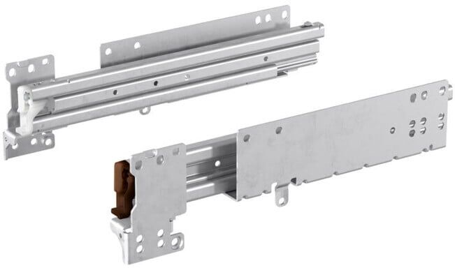 Hettich Quadro Duplex 60 9078694 guide de tiroir bureau pour montage continu, zingué (9078694)