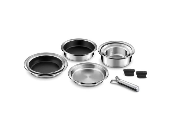 Lot de 2 casseroles 16/20cm avec poignée amovible
