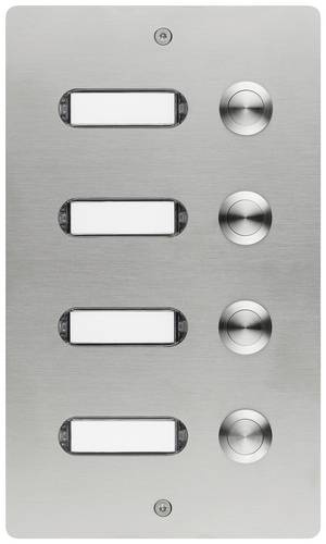 Grothe 55404 Klingeltaster mit Namensschild Edelstahl V2A