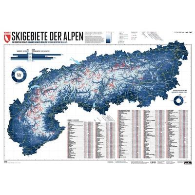 263 Skigebiete der Alpen, Karte von Stefan Spiegel,Lana Bragin, Marmota Maps GmbH, 978-3-946719-53-3