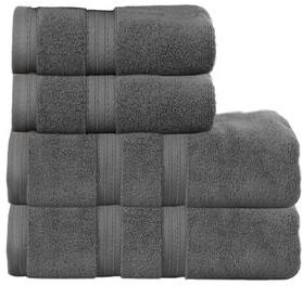Home Weavers Inc Home Weavers Elegance Essentials 550GSM Cotton Zero Twist Super Absorbent Bath Towel Set of 4