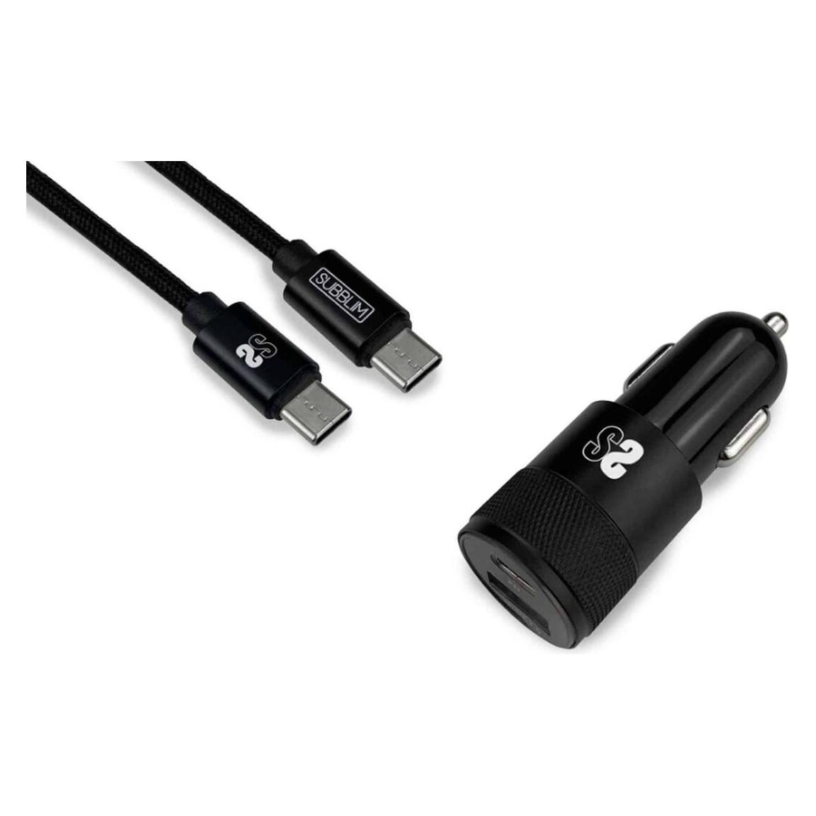 Subblim Cargador Coche Dual Pd20w Qc3.0 C To C/Lightning B (SUBCHG-5CPD11)