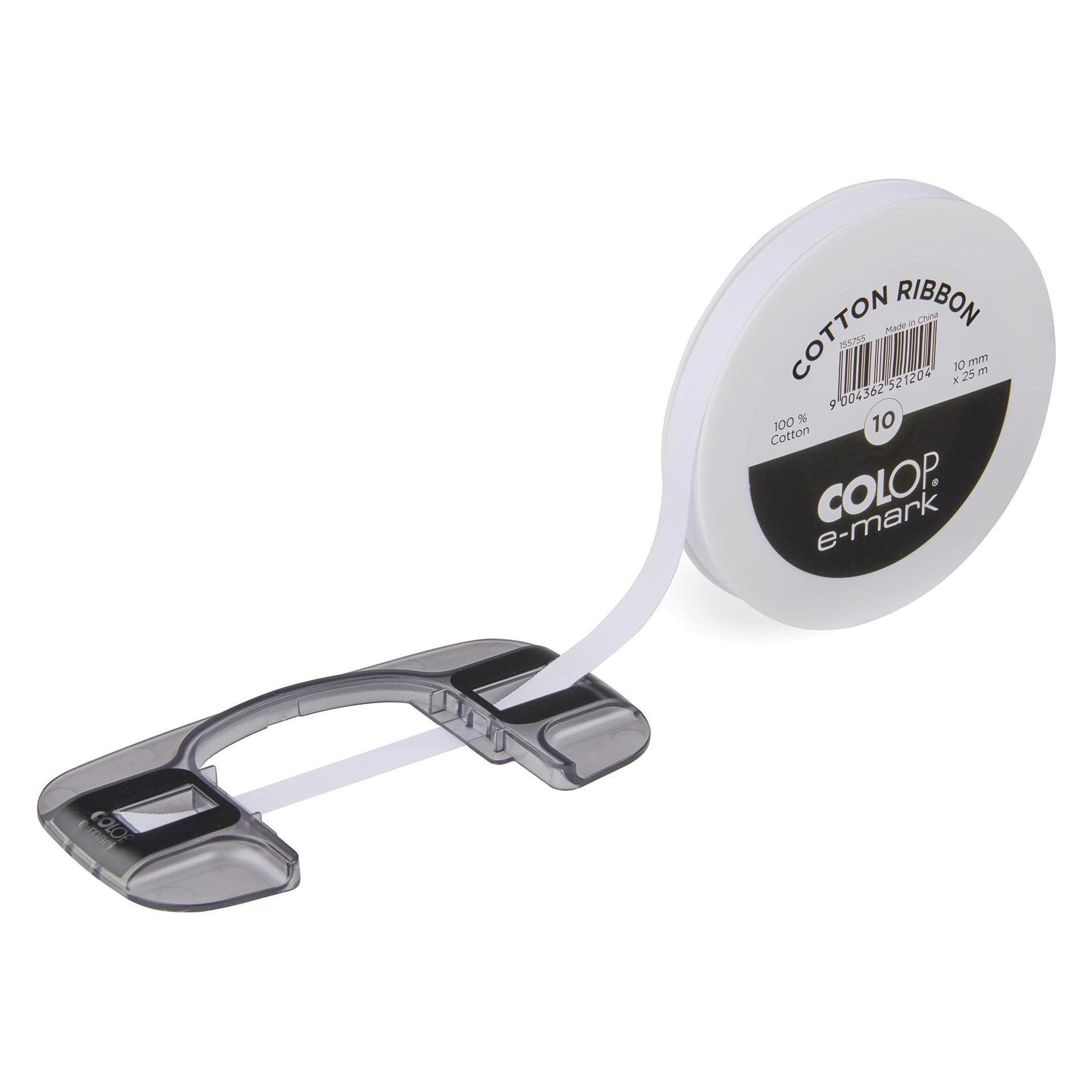 Colop Textilband e-mark 10 mm x 25 m, Weiss (1x) (155755)