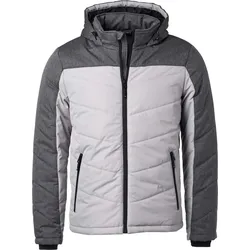 James & Nicholson Herren Winterjacke Stepp-Jacke JN1134 silver/anthracite melange XL