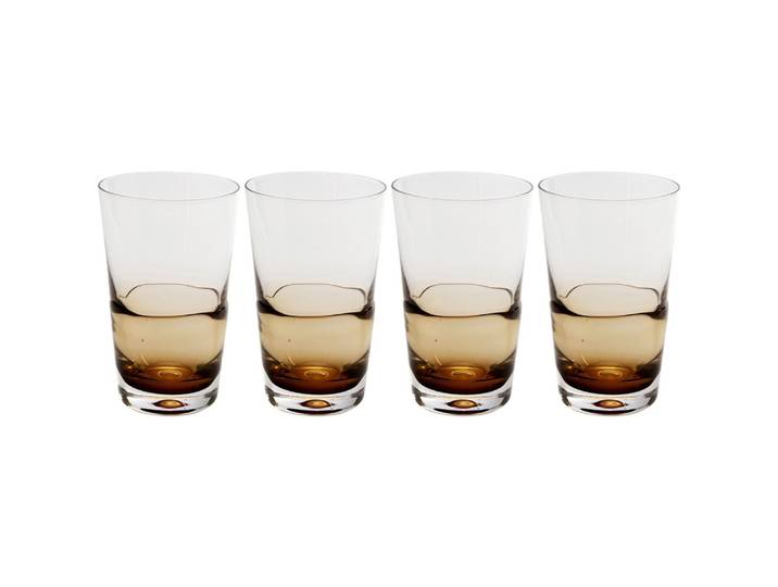 Verre à eau en verre ambré - lot de 4