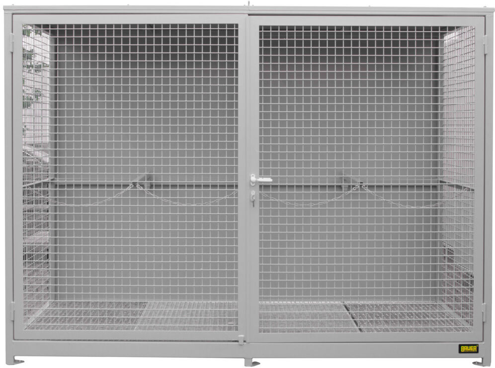 Bauer Südlohn Gasflaschen-Container GFC-1 (Gitterrostboden), lackiert, Mausgrau (4477-01-0000-5)
